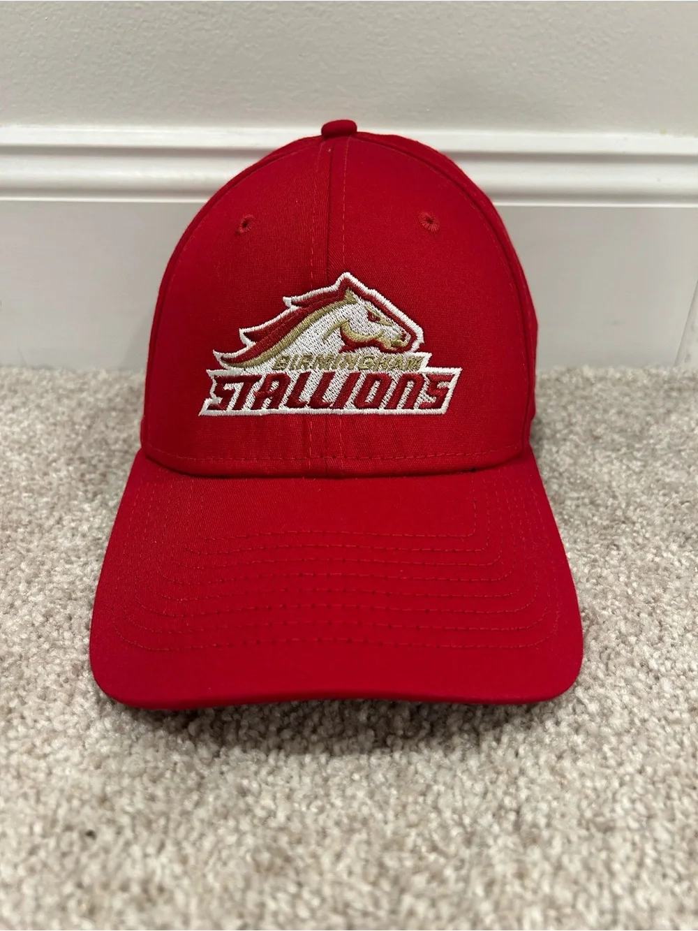 Birmingham Stallions New Era Red 39THIRTY Baseball Cap